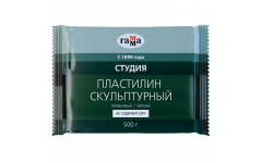 Пластилин скульптурный Гамма "Студия" оливковый, мягкий, 500г